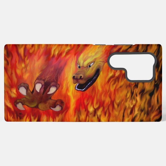 Red Dragon Claw Samsung Galaxy Case (Back Horizontal)