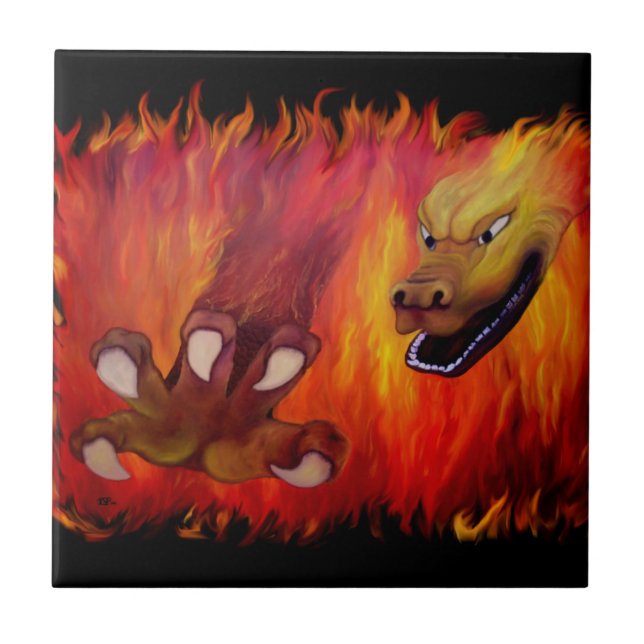 Red Dragon Claw Tile (Front)