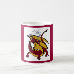 Red dragon coffee mug