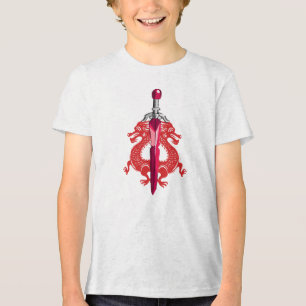 Red Dragon Crest Blade Tri-Blend Shirt
