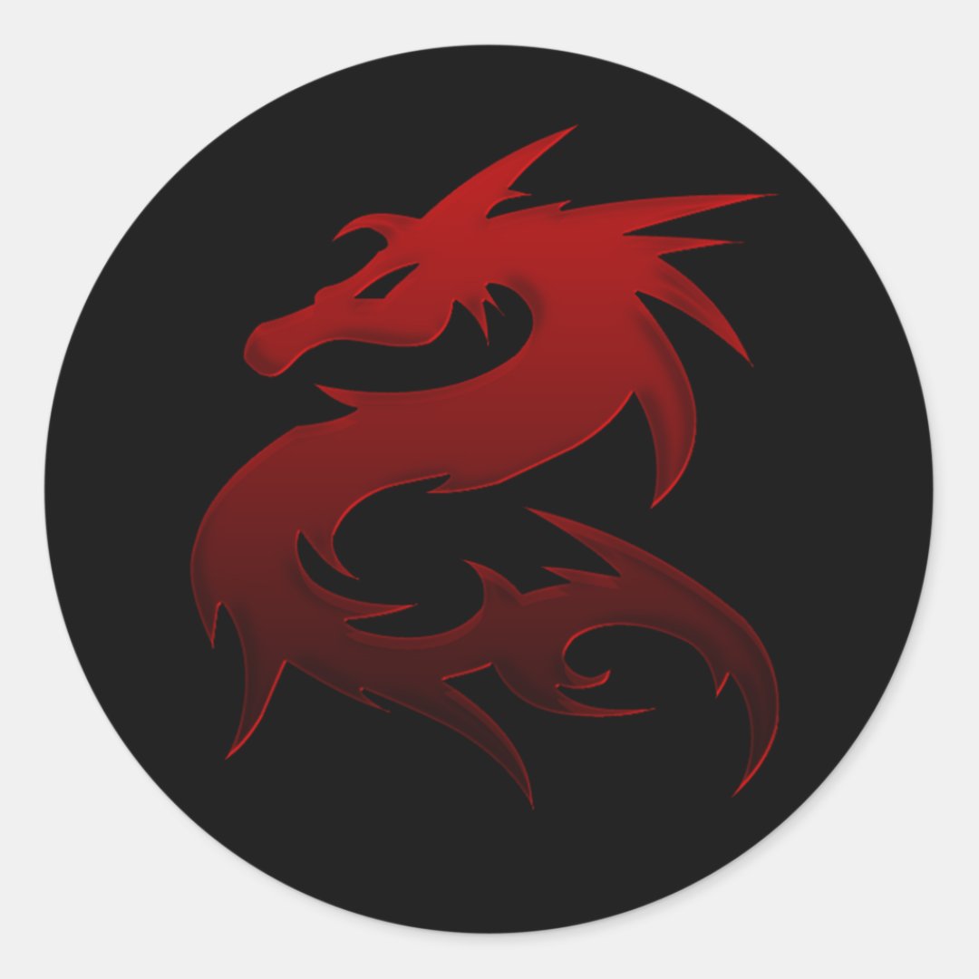 Red Dragon Design 1 :: Fantasy Stickers | Zazzle