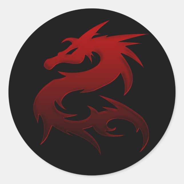 Red Dragon Design 1 :: Fantasy Stickers (Front)
