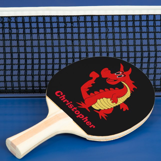 Red Dragon Design Ping-Pong Paddle (Insitu)