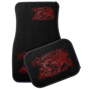 Red Dragon Fantasy Car Floor Mat