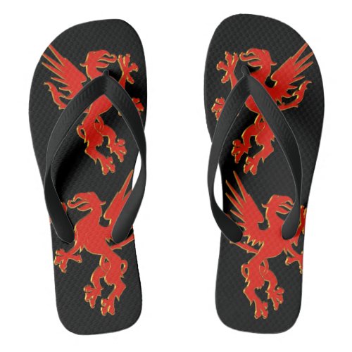 Red Dragon Flip Flops