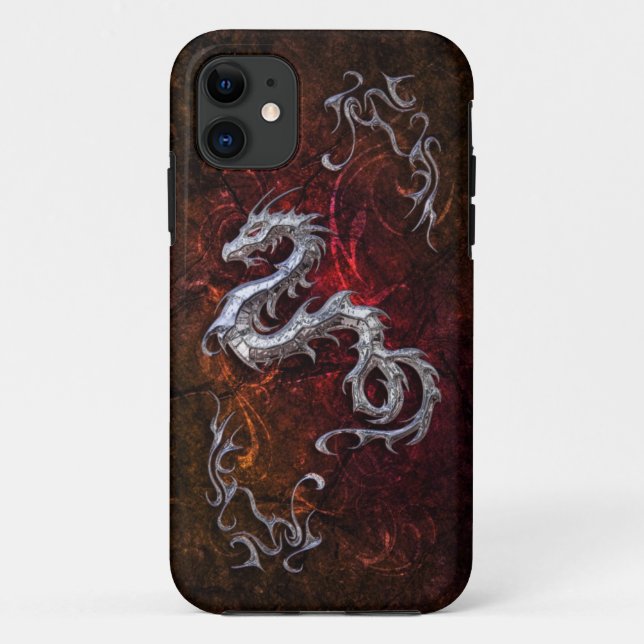 Red dragon for Barely there Case-Mate iPhone Case (Back)