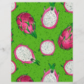 Red dragon fruit on green (Back)