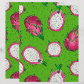 Red dragon fruit on green (Front/Back)