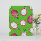 Red dragon fruit on green (Standing Front)