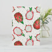 Red dragon fruit on off white (Standing Front)