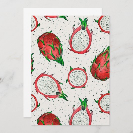Red dragon fruit on off white (Front/Back)