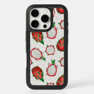 Red dragon fruit on off white iPhone 16 pro case