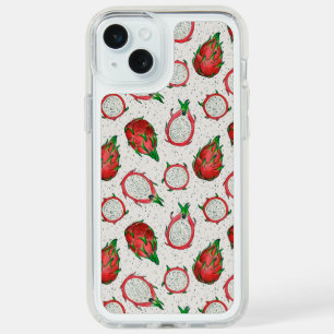 Red dragon fruit on off white iPhone 15 plus case
