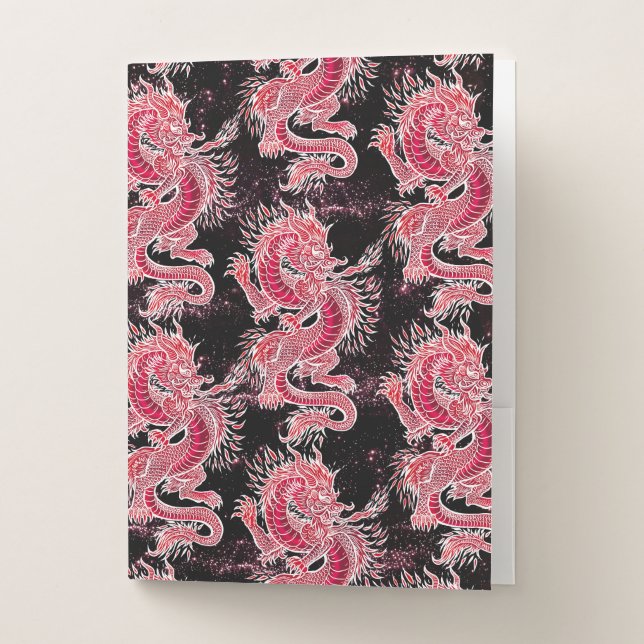 Red Dragon Galaxy Pocket Folder (Front)