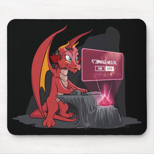 Red Dragon Gamer Mouse Pad (Front)