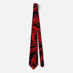 Red dragon gel mouse pad neck tie