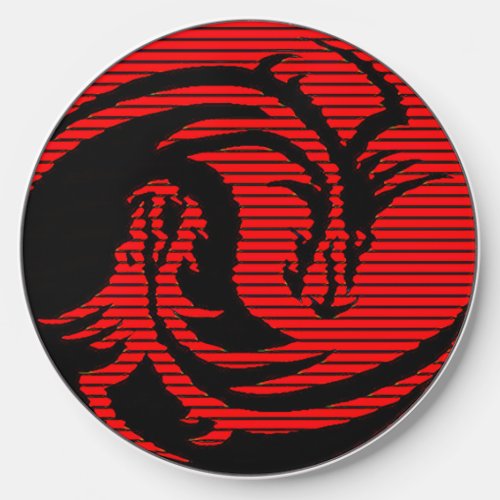 Red dragon   gel mouse pad wireless charger 
