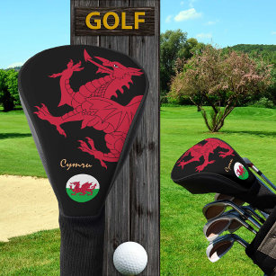 Red Dragon Golf Wales & Welsh Flag sport golfing Golf Head Cover