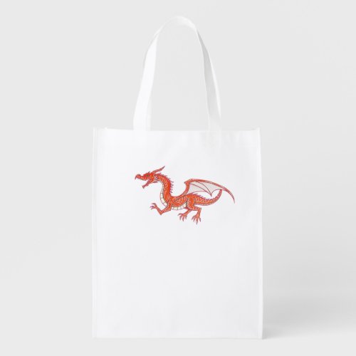 Red dragon grocery bag