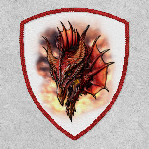 Red Dragon Head Fantasy Patch
