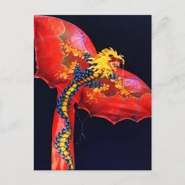 Red Dragon Kite Postcard (Front)