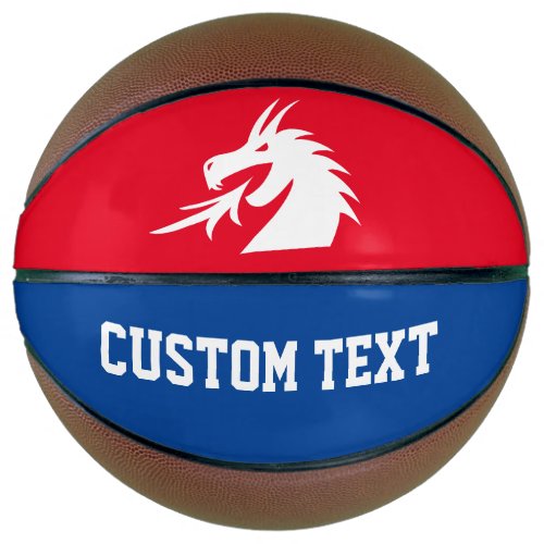 Red dragon logo personalized full size basketball