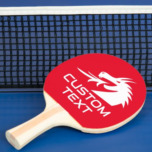 Red dragon logo ping pong paddle for table tennis