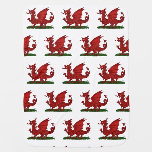 Red Dragon of Wales Baby Blanket