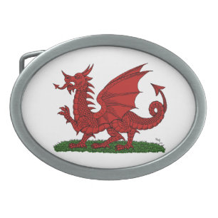 Red Dragon of Wales Belt Buckle