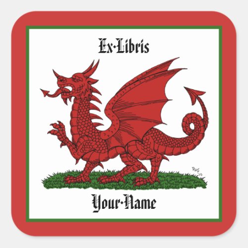 Red Dragon of Wales Bookplate