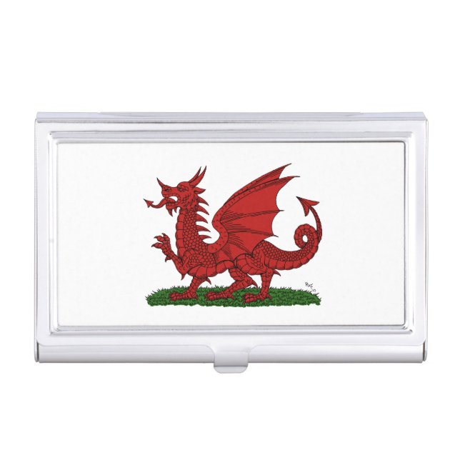 Red Dragon of Wales Business Card Holder (Front)