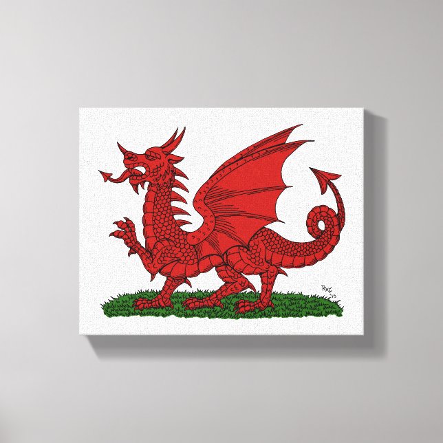 Red Dragon of Wales Canvas Print (Front)
