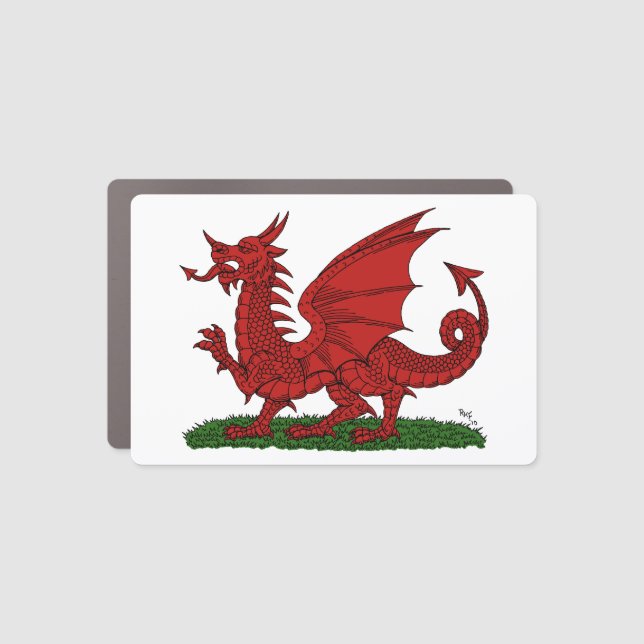 Red Dragon of Wales Car Magnet (Front)