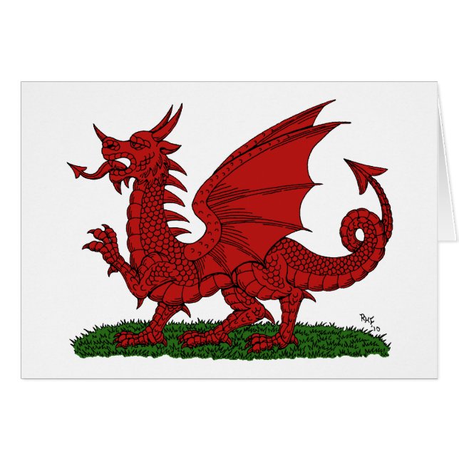 Red Dragon of Wales Cards (Front Horizontal)