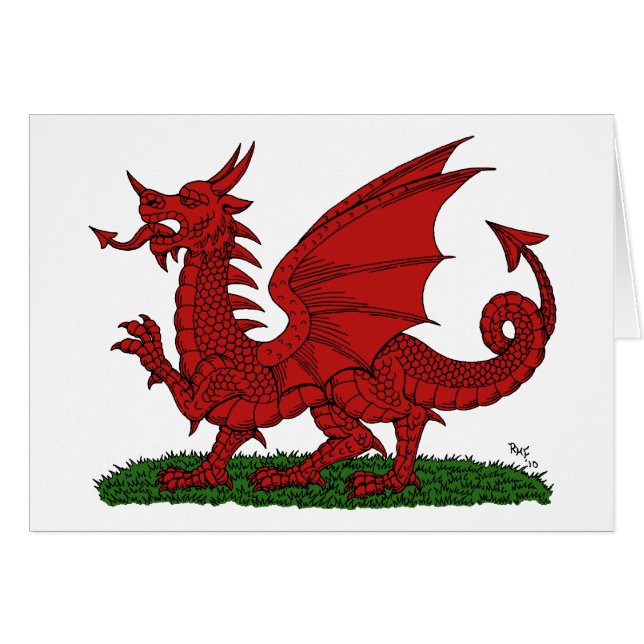 Red Dragon of Wales Cards (Front Horizontal)