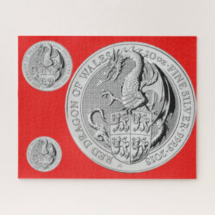 RED DRAGON OF WALES COIN JIGSAW PUZZLE