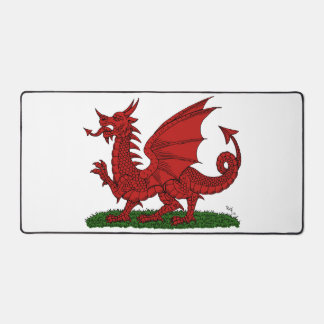 Red Dragon of Wales Desk Mat