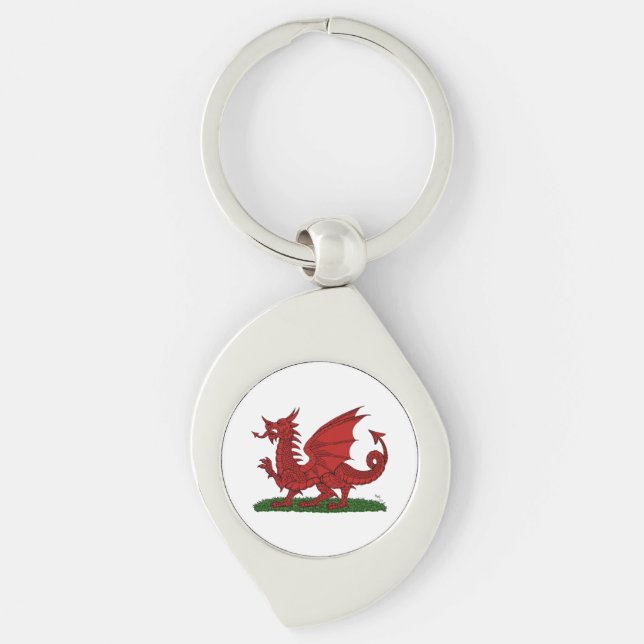 Red Dragon of Wales Keychain (Front)