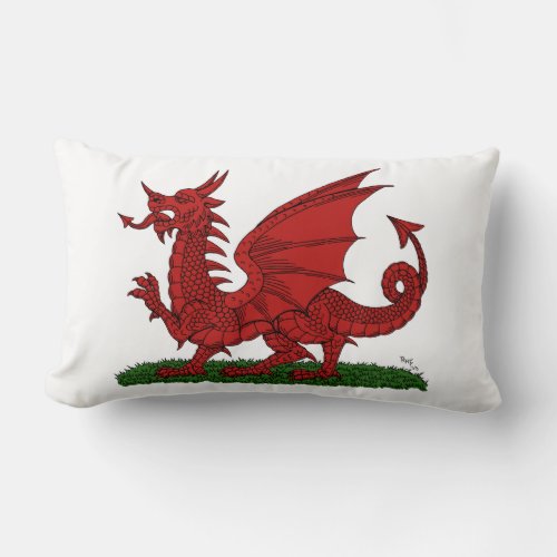 Red Dragon of Wales Lumbar Pillow