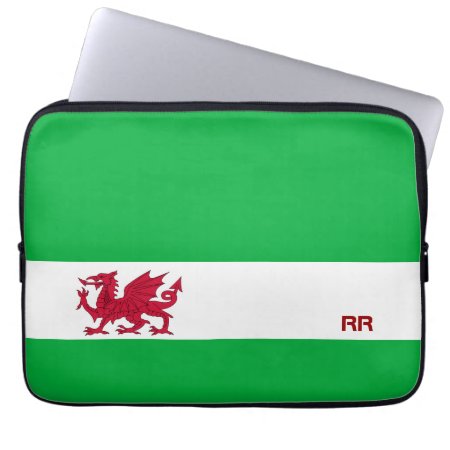 Red Dragon Of Wales On White Green Flag Color Bag