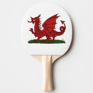 Red Dragon of Wales Ping-Pong Paddle
