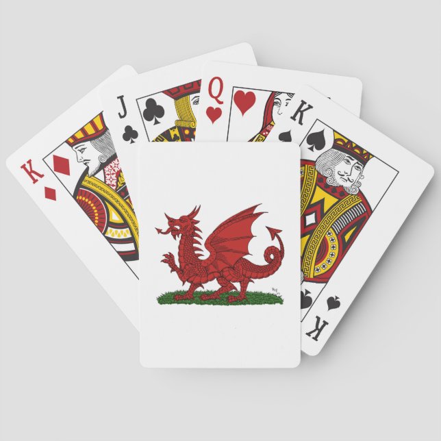 Red Dragon of Wales Poker Cards (Back)