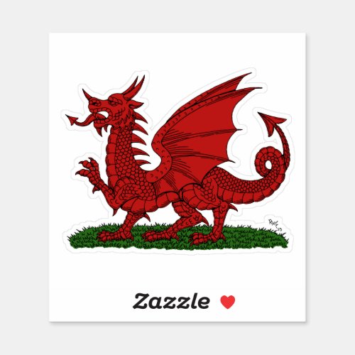 Red Dragon of Wales Sticker