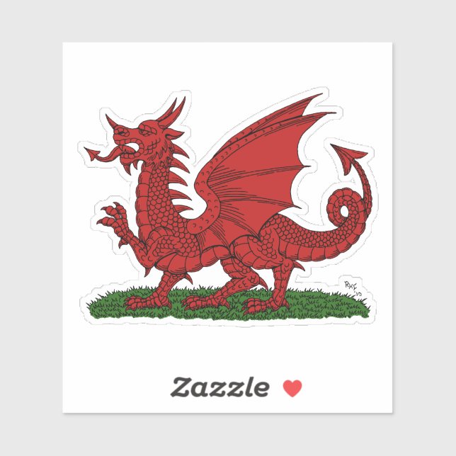 Red Dragon of Wales Sticker (Sheet)