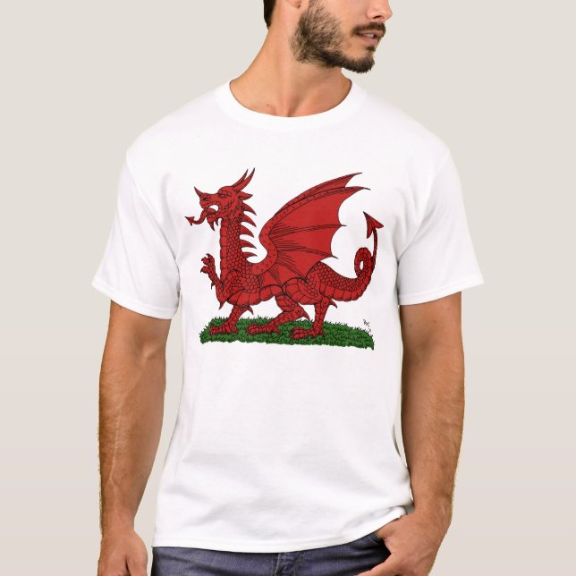 Red Dragon of Wales T-Shirt (Front)