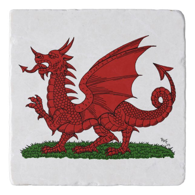Red Dragon of Wales Trivet (Front)