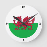 Red Dragon Of Wales Wall Clock at Zazzle