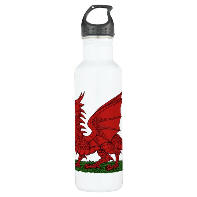 Red Dragon of Wales Water Bottle (Front)