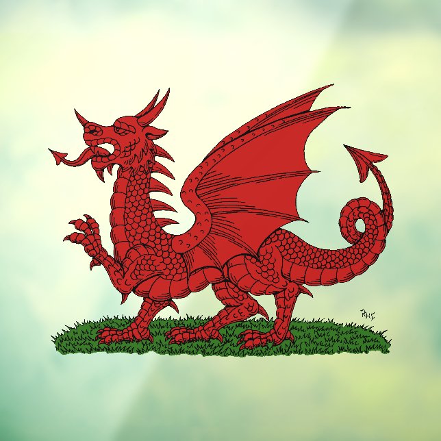 Red Dragon of Wales Window Cling (Sheet 3)