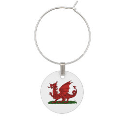 Red Dragon of Wales Wine Glass Charm